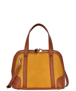Top Handle Satchel Handbag BGA-3076 MUSTARD